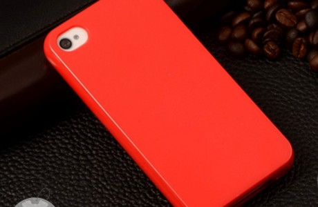 כיסוי לטלפון IPHONE 4 בצבע אדום