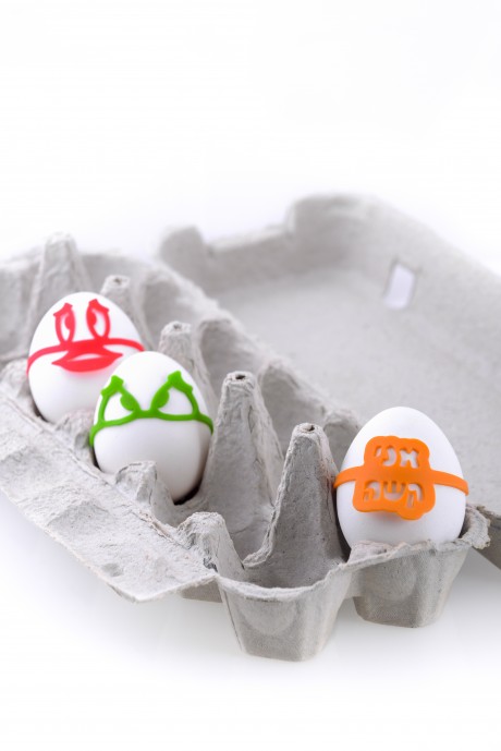 תוויות לסימון ביצה קשה במקרר.